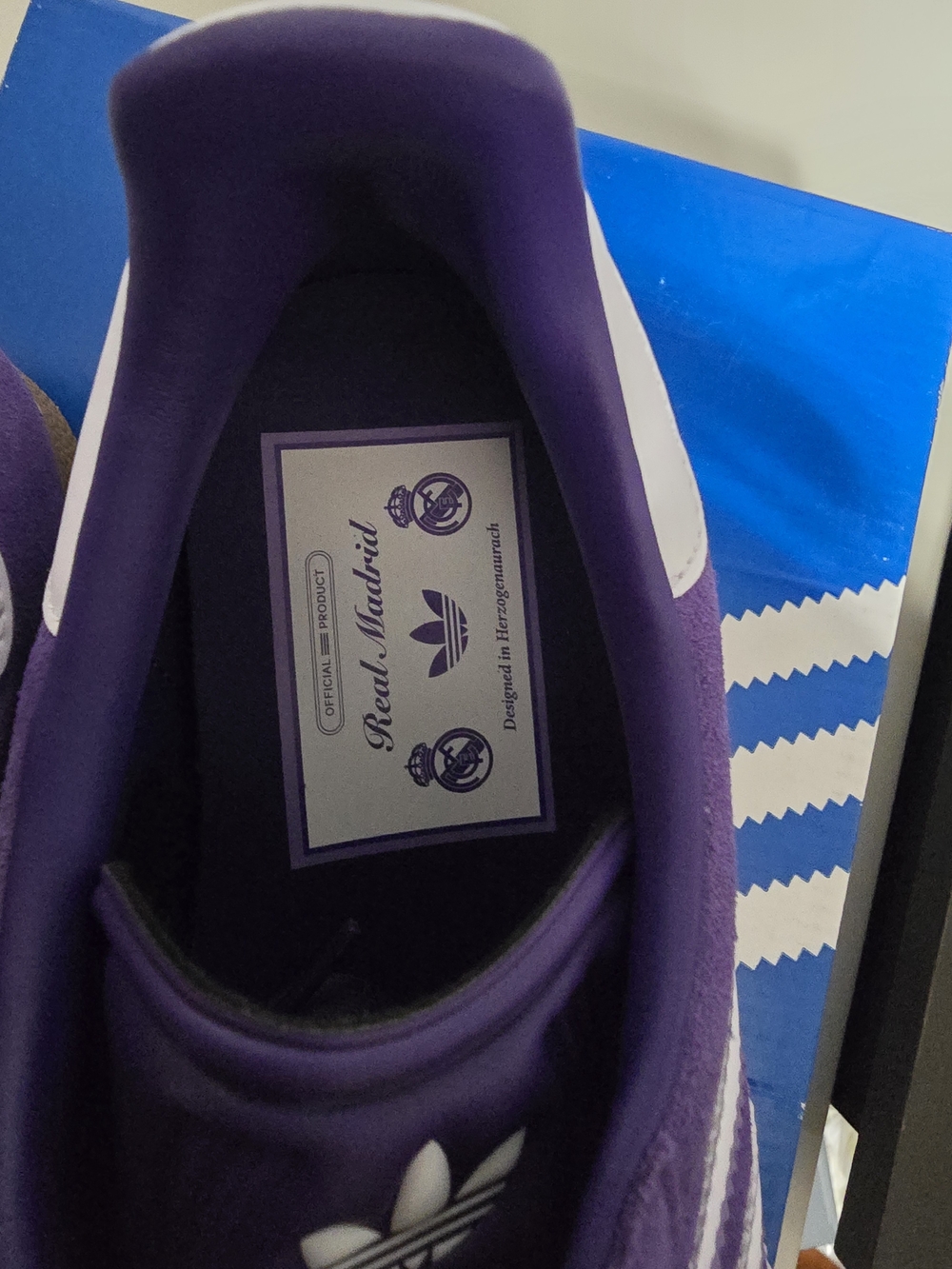 MEN Adidas Real Madrid Purple Suede Men's Sneakers Size 10 - Picture 9 of 13